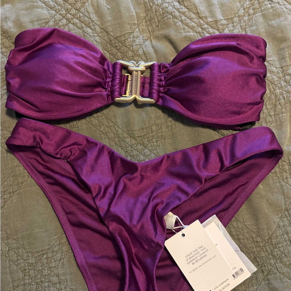 Zimmermann Violet Knot Trim Bikini